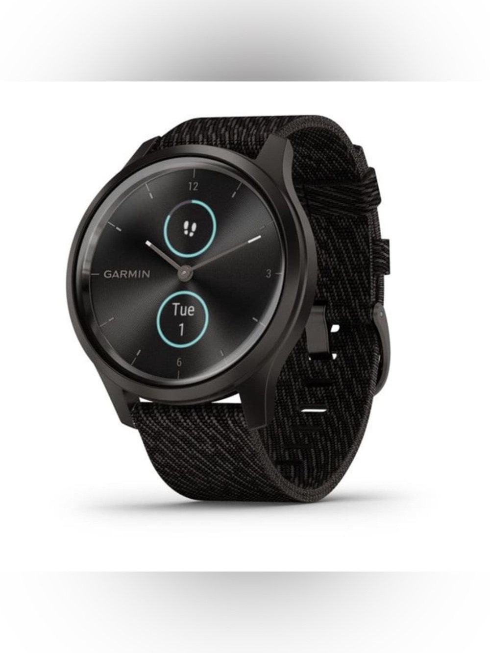 NWOT Garmin Vivomove Style Hybrid Smartwatch Graphite Black with charger, tested